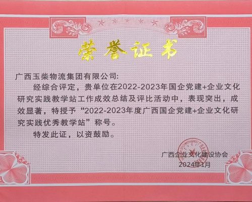 2022-2023年度廣西國企黨建+企業(yè)文化研究實踐優(yōu)秀教學(xué)站
